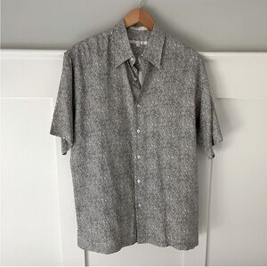 Perry Ellis 100% Silk Button Up Shirt - Medium